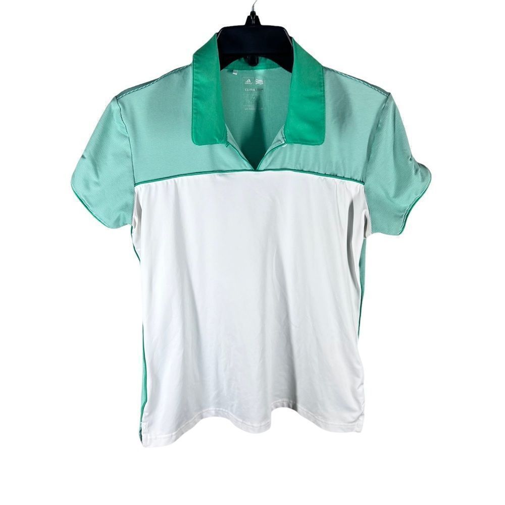 ADIDAS Clima Cool Womens Sz M Short Ruched Sleeve Golf/Activewear Top